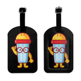 Genius of the Salt Shaker Luggage Tags for Suitcases PU Leahter Luggage Tag with Privacy Cover ID Tags Men Women Cute Travel Bag Luggage Accessories