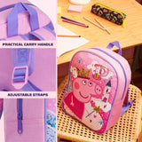 Get Trend Peppa Pig Mini Backpack Kids Toddlers 12x9” Rucksack Kindergarten Bag Preschool Sports Travel Backpacks 3+ Gifts for Kids (Pink Peppa Pig)