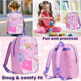 Get Trend Peppa Pig Mini Backpack Kids Toddlers 12x9” Rucksack Kindergarten Bag Preschool Sports Travel Backpacks 3+ Gifts for Kids (Pink Peppa Pig)