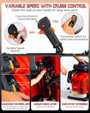 Getell Professional Gas Powered Backpack Leaf Blower – 2 - Stroke High - Performance 63CC/665 CFM Blower System with Comfort Design for Complete Property Maintenance (GB657 PRO)