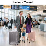 Gets Carry on Luggage Airline Approved,20 Inch Abs+Pc Hardshell Spinner Luggage With Cup Phone Holder and USB Charger,Front Pocket Durable Suitcase for Women Men - Pink