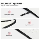 Ghjkfbf Black White Speck Print Single Layer Fake Hemp Makeup Bag Zipper Toiletry Bag Zipper Accessories