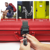 GIVERARE 2 PCS TSA Approved Luggage Locks, Combination Travel Cable Lock, Re - settable 3 - Digit Padlocks with Alloy Body, Keyless Travel Sentry Accepted Padlock for Gym Locker, Golf Bag Case - Black