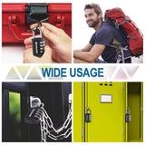 GIVERARE 4 Pack Combination Lock, 4 - Digit Padlock Keyless, Resettable Luggage Locks for Backpack, Gym & School & Employee Locker, Weatherproof Travel Lock for Fence, Backyard Gate, Hasp, Case - Black