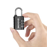 GIVERARE 8 Pack Combination Lock, 3 - Digit Padlock Keyless, Resettable Luggage Locks for Backpack, Gym & School & Employee Locker, Weatherproof Travel Lock for Fence, Backyard Gate, Hasp, Case - Black