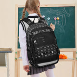 Glaphy Periodic Table Of The Element Backpack School Backpack Lightweight Laptop Backpack Students Book Bag with Reflective Stripes
