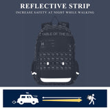 Glaphy Periodic Table Of The Element Backpack School Backpack Lightweight Laptop Backpack Students Book Bag with Reflective Stripes