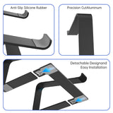GleYo Laptop Stand for Desk Portable Computer Riser Metal Notebook Holder Printer Stand Office Desk Accessories Compatible with MacBook Air, Pro, Dell, HP, Lenovo and All 10 - 16" Laptops, Black