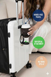Global DRT 20” Collapsible Carry - On Luggage – Lightweight & Expandable Hard Shell Suitcase with Spinner Wheels, TSA Lock, Airline Approved, Water & Impact Resistant Travel Bag (CREAM WHITE)