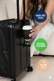 Global DRT 20” Collapsible Carry - On Luggage – Lightweight & Expandable Hard Shell Suitcase with Spinner Wheels, TSA Lock, Airline Approved, Water & Impact Resistant Travel Bag (BLACK)