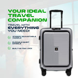 Global DRT 20 - Inch Lightweight Collapsible Expandable Carry - On Luggage Suitcase with Wheels, Water and Impact Resistant - Airline Approved