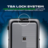 Global DRT 20 - Inch Lightweight Collapsible Expandable Carry - On Suitcase, Airline Approved, Water and Impact Resistant