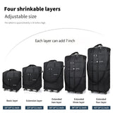 Gloyuda 130L Expandable Luggage, 43 Inch Extra Large Suitcase with Wheels, Collapsible Luggage, Rolling Duffle Bag with Wheels, Big Suitcases with a Handle Wrap Shoe Bag Shoulder Strap (Black)