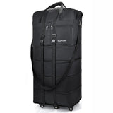 Gloyuda 130L Expandable Luggage, 43 Inch Extra Large Suitcase with Wheels, Collapsible Luggage, Rolling Duffle Bag with Wheels, Big Suitcases with a Handle Wrap Shoe Bag Shoulder Strap (Black)