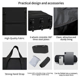 Gloyuda 130L Expandable Luggage, 43 Inch Extra Large Suitcase with Wheels, Collapsible Luggage, Rolling Duffle Bag with Wheels, Big Suitcases with a Handle Wrap Shoe Bag Shoulder Strap (Black)