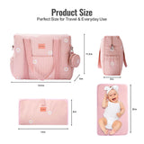 GOBABYMART 3pc Diaper Bag Tote Set, Hospital Bag for Labor & Delivery, Maternity Travel Bag with Changing Pad & Pacifier Case
