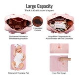 GOBABYMART 3pc Diaper Bag Tote Set, Hospital Bag for Labor & Delivery, Maternity Travel Bag with Changing Pad & Pacifier Case