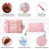 GOBABYMART 3pc Diaper Bag Tote Set, Hospital Bag for Labor & Delivery, Maternity Travel Bag with Changing Pad & Pacifier Case
