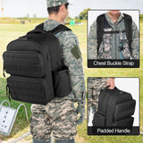 GOBUROS Tactical Pistol Backpack for 4 Handguns and 12 Mags, Gun Range Backpack with TSA Lock and Padded Shoulder Straps, Black