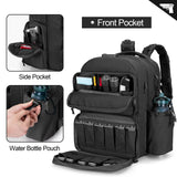 GOBUROS Tactical Pistol Backpack for 4 Handguns and 12 Mags, Gun Range Backpack with TSA Lock and Padded Shoulder Straps, Black