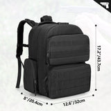 GOBUROS Tactical Pistol Backpack for 4 Handguns and 12 Mags, Gun Range Backpack with TSA Lock and Padded Shoulder Straps, Black