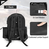 GOBUROS Tactical Pistol Backpack for 4 Handguns and 12 Mags, Gun Range Backpack with TSA Lock and Padded Shoulder Straps, Black