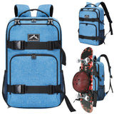 GoHimal Blue Skateboard Backpack, Laptop Bag - Multi-Sport Design for Men & Women, Modern, Anti-Theft