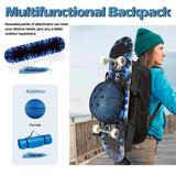 GoHimal Skateboard Backpack, Skateboard Bag Sports Backpack, Laptop Bag Multi - Sport Design for Men & Women