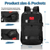 GoHimal Skateboard Backpack, Skateboard Bag Sports Backpack, Laptop Bag Multi - Sport Design for Men & Women