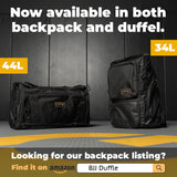 Gold BJJ Jiu Jitsu Backpack - Heavy Duty Gym Bag with Waterproof Gi Pocket (Black)