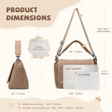 GOLF QUALITY 22L Puffer Diaper Bag Tote,Large Capacity Baby Diaper Tote Travel Bags Crossbody Hospital Bag for mom,Champagne Brown
