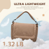 GOLF QUALITY 22L Puffer Diaper Bag Tote,Large Capacity Baby Diaper Tote Travel Bags Crossbody Hospital Bag for mom,Champagne Brown