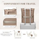 GOLF QUALITY Convertible Laptop Backpack for Women Men Carry on Tote Backpack Teacher Bookbag for College Work Nurse Travel Leisure,16 Inch,Champagne Brown