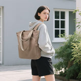 GOLF QUALITY Convertible Laptop Backpack for Women Men Carry on Tote Backpack Teacher Bookbag for College Work Nurse Travel Leisure,16 Inch,Champagne Brown