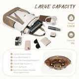GOLF QUALITY Laptop Backpack for Women,Adjustable Tote Work Business Backpack,TravelPersonal Carry On Bag,17.3Inch,WChampagne