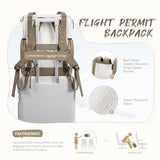 GOLF QUALITY Laptop Backpack for Women,Adjustable Tote Work Business Backpack,TravelPersonal Carry On Bag,17.3Inch,WChampagne