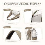 GOLF QUALITY Laptop Backpack for Women,Adjustable Tote Work Business Backpack,TravelPersonal Carry On Bag,17.3Inch,WChampagne