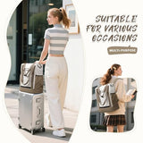 GOLF QUALITY Laptop Backpack for Women,Adjustable Tote Work Business Backpack,TravelPersonal Carry On Bag,17.3Inch,WChampagne