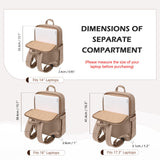 GOLF QUALITY Slim Laptop Backpack for Women, Lightweight Business Backpack for Women Computer Bag Purse for Commuting, Fit 14Inch,Champagne Brown