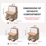 GOLF QUALITY Slim Laptop Backpack for Women, Lightweight Business Backpack for Women Computer Bag Purse for Commuting, Fit 17.3 Inch, Champagne Brown