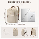 GOLF QUALITY Travel Backpack for Women Personal Carry On Bag Business Weekender Hiking Multilayer Laptop Bag,16 Inch,Apricot
