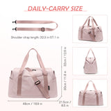 GOLF QUALITY Travel Duffle Bag - Gym Bag for Women,Tote Bag Laptop Carry on Weekender Overnight Bag Organizer Duffel Bag for Travel,31L,Baby Pink
