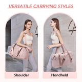 GOLF QUALITY Travel Duffle Bag - Gym Bag for Women,Tote Bag Laptop Carry on Weekender Overnight Bag Organizer Duffel Bag for Travel,31L,Baby Pink