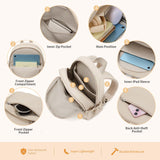 GOLF SUPAGS 10L Mini Backpack Lightweight Nylon Daypack for Women, Small City Pack, Versatile Ladies Backpack for Shopping & Travel, Apricot