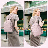 GOLF SUPAGS 13L Mini Backpack Lightweight Nylon Daypack for Women, Small City Pack, Versatile Ladies Backpack for Shopping & Travel, Light Pink