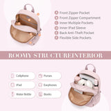 GOLF SUPAGS 13L Mini Backpack Lightweight Nylon Daypack for Women, Small City Pack, Versatile Ladies Backpack for Shopping & Travel, Light Pink
