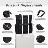 GOLF SUPAGS 3-in-1 Laptop Tote Backpack for Women 15.6" Quilted Work Gym Bag with Hidden Yoga Mat Carrier for Travel Leisure (Black)