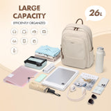 GOLF SUPAGS Backpack for Women Work College Travel Laptop Backpacks Multi - Functional Casual Daypack Teacher Nurse Everyday Bags Fits 15.6 Inch Notebook (Apricot)
