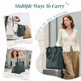 GOLF SUPAGS Convertible Laptop Backpack for Women Casual Daypack Notebook Tote Bag for Work College Travel Leisure (Atrovirens)