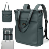 GOLF SUPAGS Convertible Laptop Backpack for Women Casual Daypack Notebook Tote Bag for Work College Travel Leisure (Atrovirens)